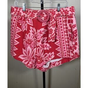 Farm Rio Floral Red Tapestry Shorts Size 32